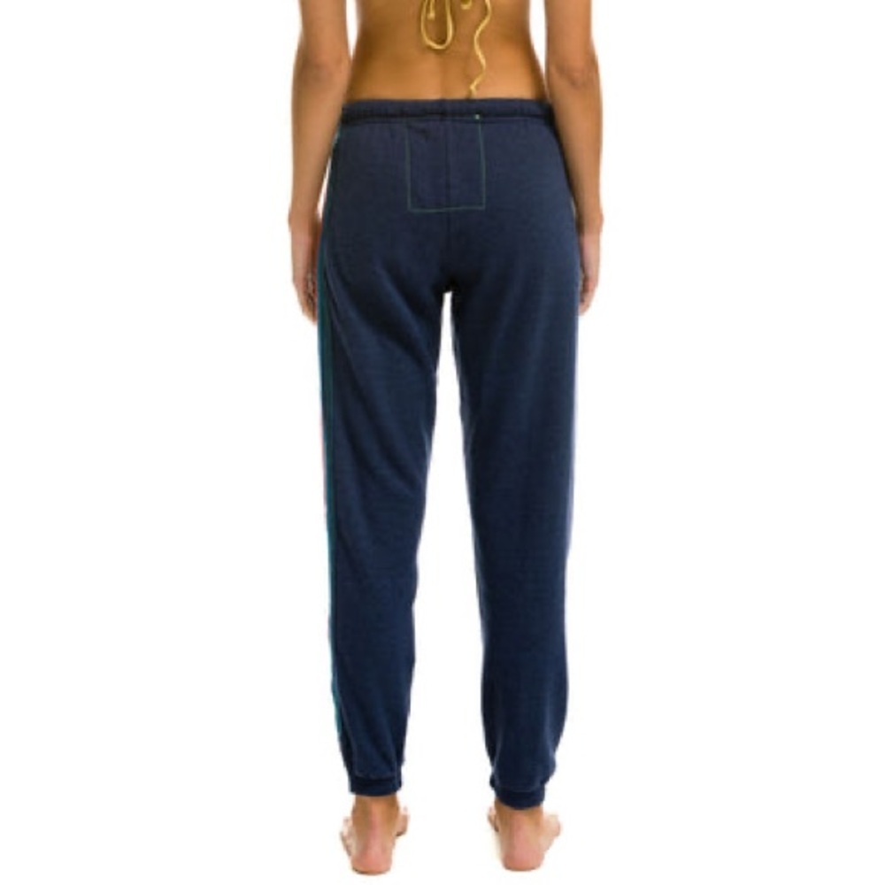 Aviator Nation Stripe Sweatpants in Navy - Picture 4 of 9